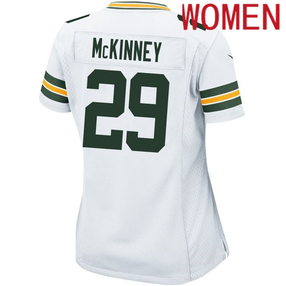 Women Green Bay Packers #29 Xavier McKinney Nike Away Game white 2024 NFL Jersey->->Women Jersey
